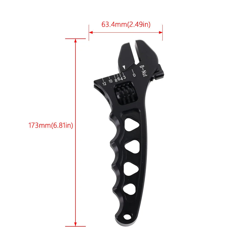 Blue Red Black Adjustable AN 3 4 6 8 10 12 Aluminum WRENCH HOSE Fitting Tool Aluminum Spanner AN3-AN12  Hose Fitting