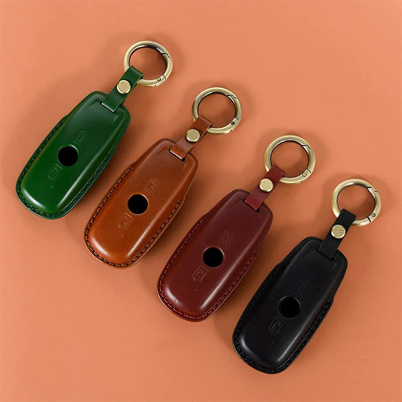 Leather Motorcycle Key Case For Honda GL1800 Gold Wing GoldWing CNC Key Cover Protection 2018 2019 2020