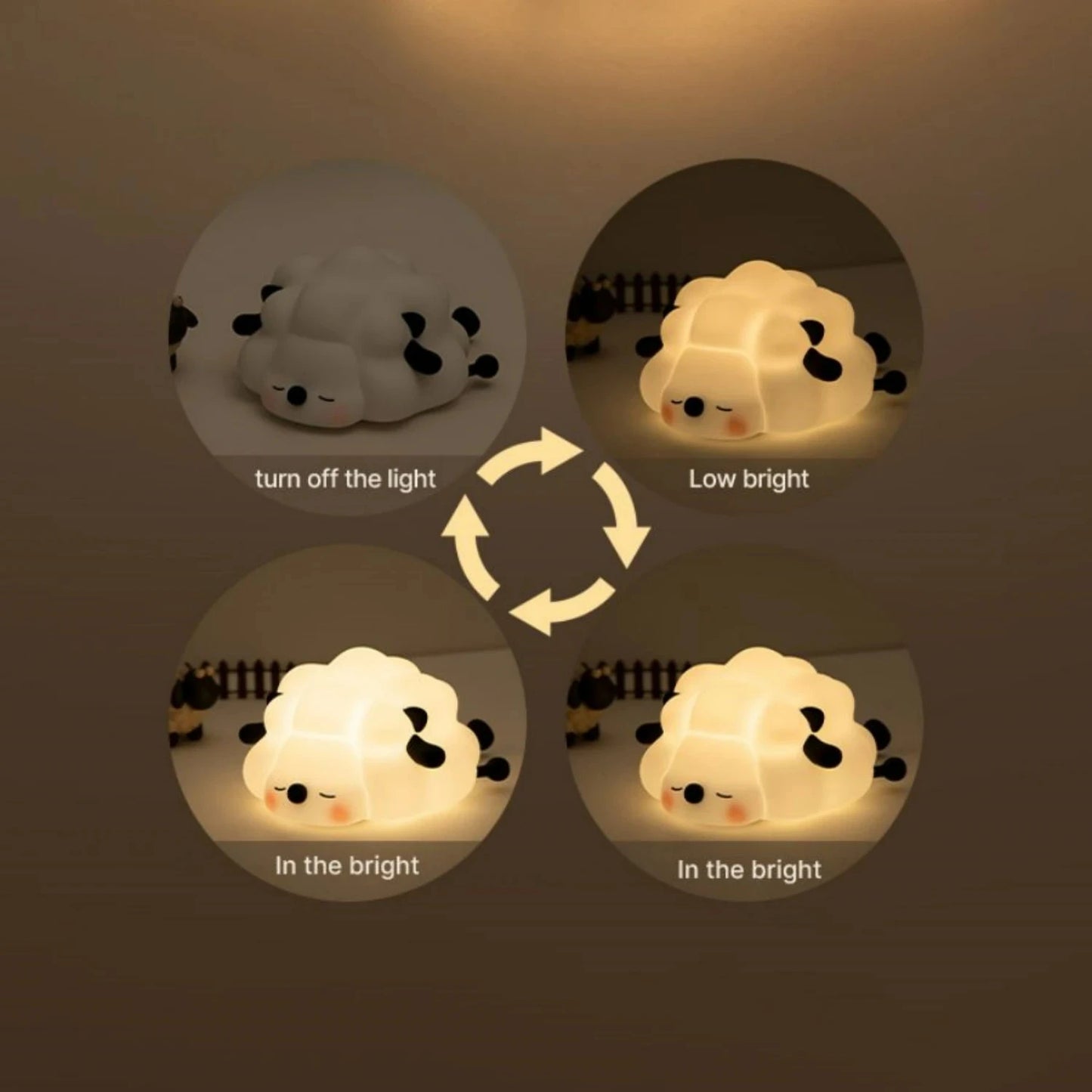 Rechargeable Table USB Night Lamp Touch Baby Nursery Lamp Phone Holder Panda Reading Night Light for Room Decoration Kids Gift