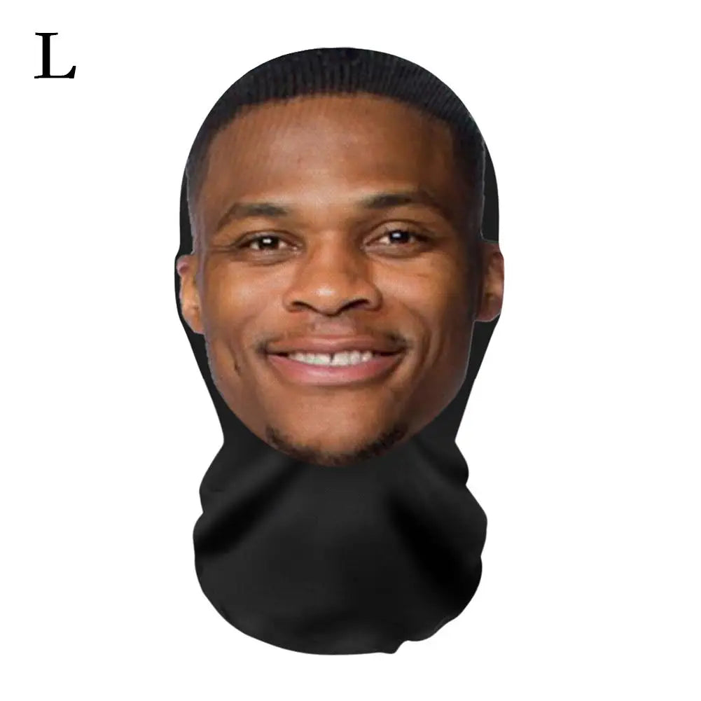 American Basketball League Star,3D Printed Mask, Polyester Material, Suitable For Sports Funny Costume Cosplay Adult Breathable