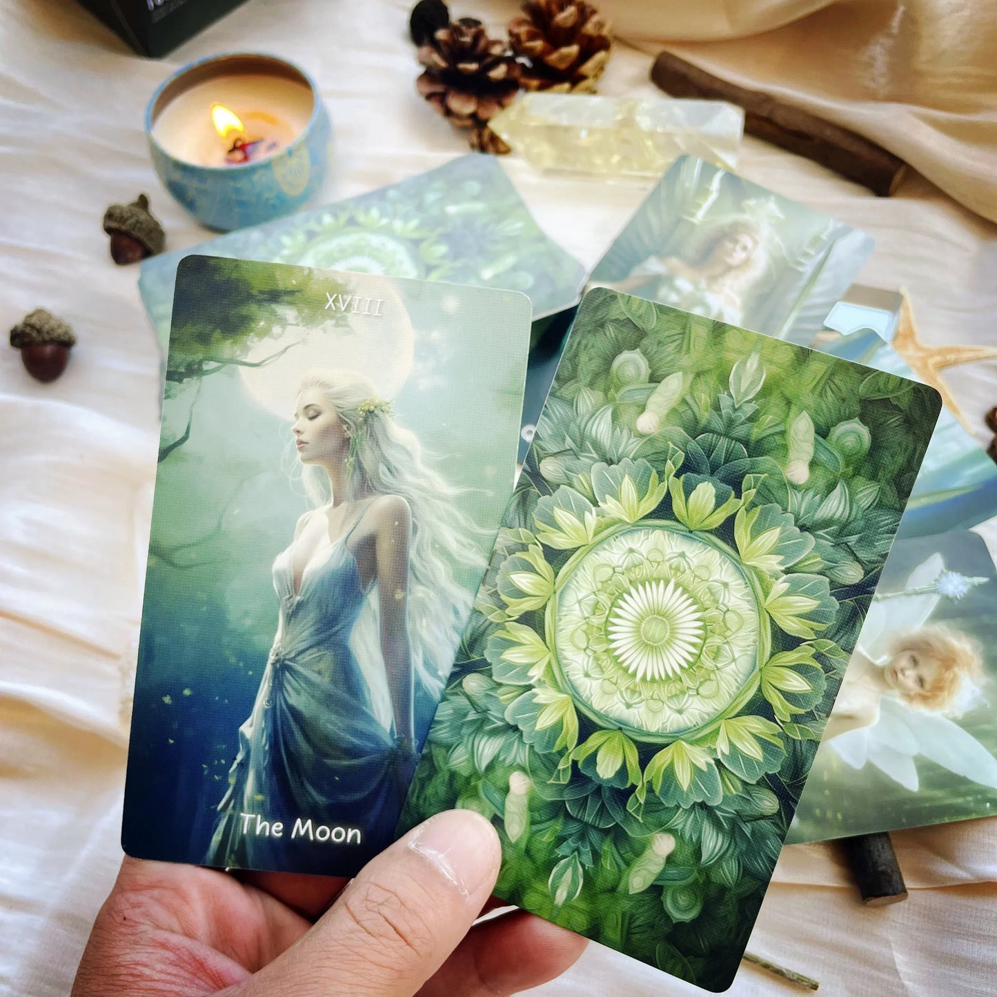 New Beginner 12x7cm Tarot Rider Waite 78 Genuine Professional Forest Spirit Tarot Cards deck with guidebook Spanish Russian PDF