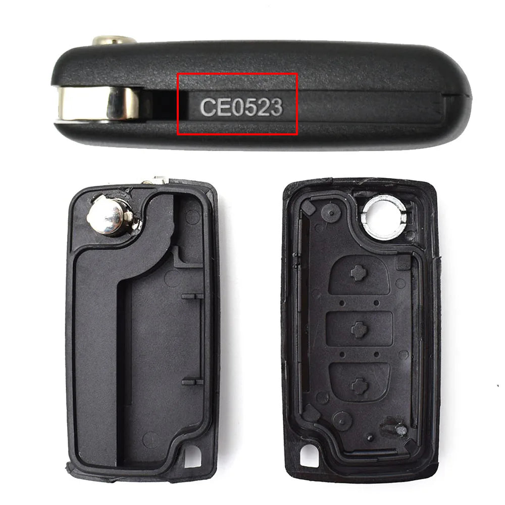 APKTNKA Car Replacement Remote Key Shell Case For Citroen C2 C3 C4 C5 C6 C8 Fob Case Cover 3 Button VA2 Blade CE0523 2008 - 2011