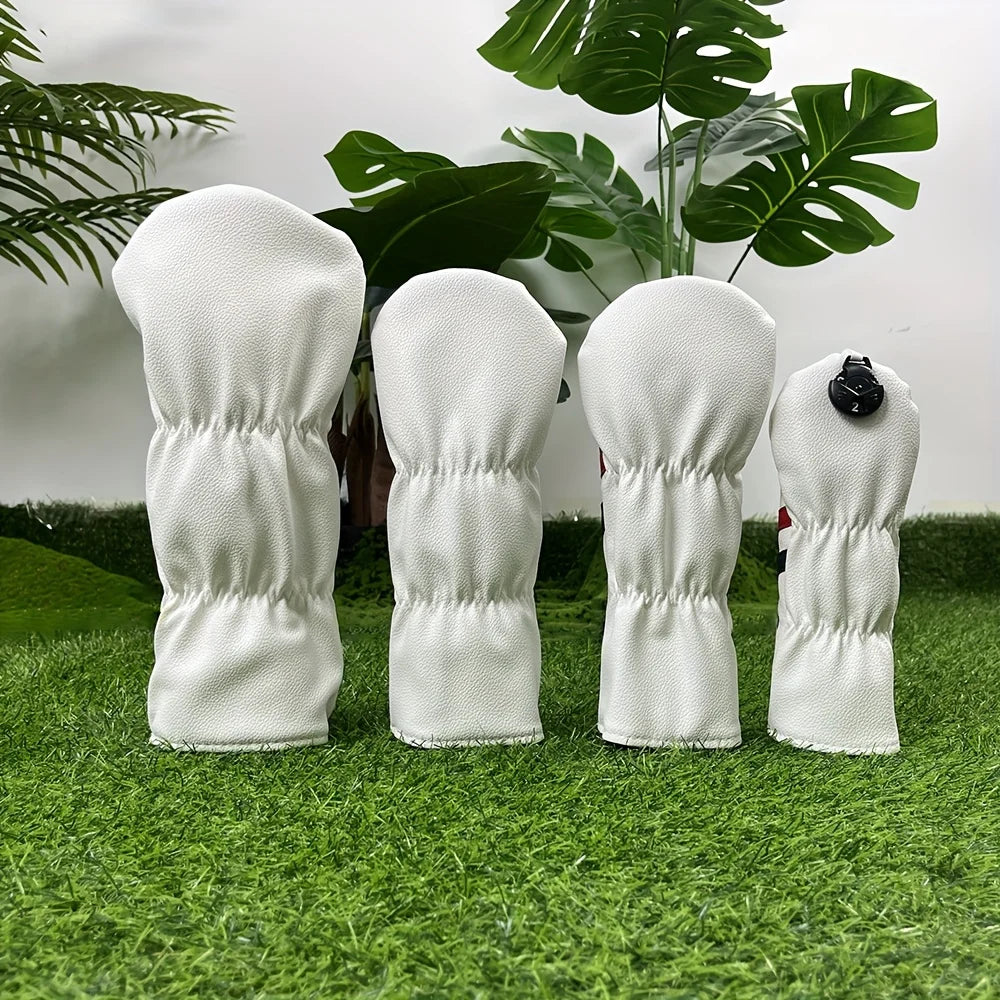 1pc/4pcs Golf Club Cover, Number Print Golf Club Cover, Waterproof Club Protective Cover