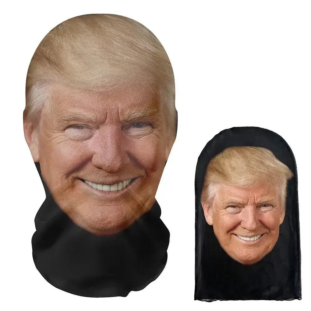 Creative 3d Printed Full Face Mask Head Fit Elastic See-through Mask For Men Women Idea For Anti-facial Cosplay Headdress