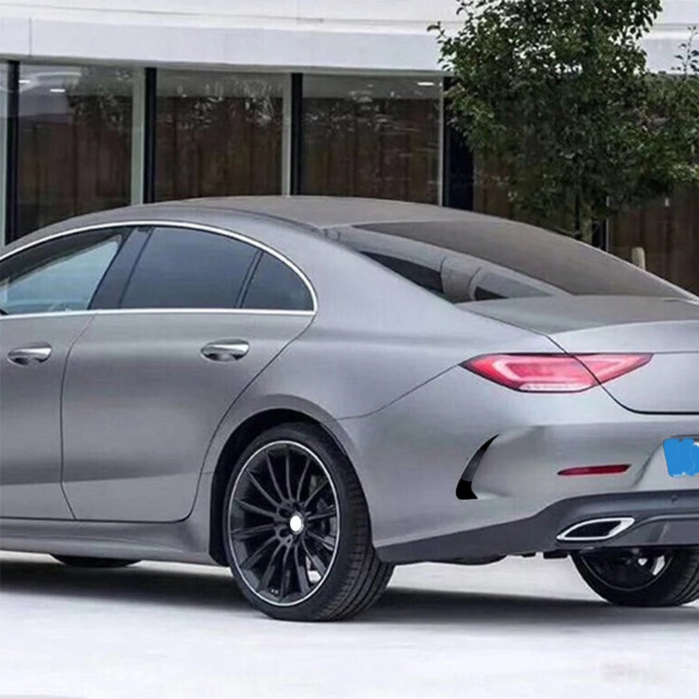 2018 To Up For Mercedes Benz CLS Class C257 C257 CLS350 CLS450 Car Black Rear Bumper Splitters Lip Fins Frame Trim By ABS