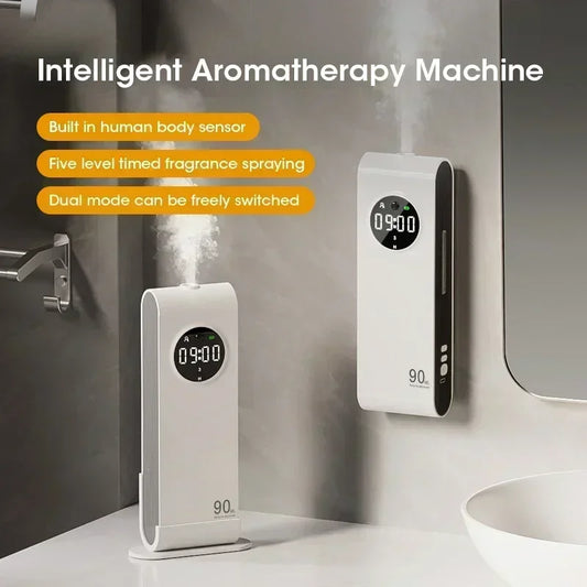 Body Sensor Aromatherapy Machine Wall-mounted Aromatherapy Fresh Air Deodorization Home Aroma Diffuser Has A Clock Sensor Light