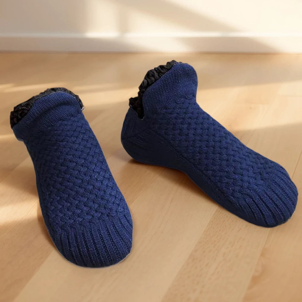 Cozy Winter Indoor Slipper Socks for Men and Women with Non Slip Design Warm Thermal Soft Comfort for Home Use