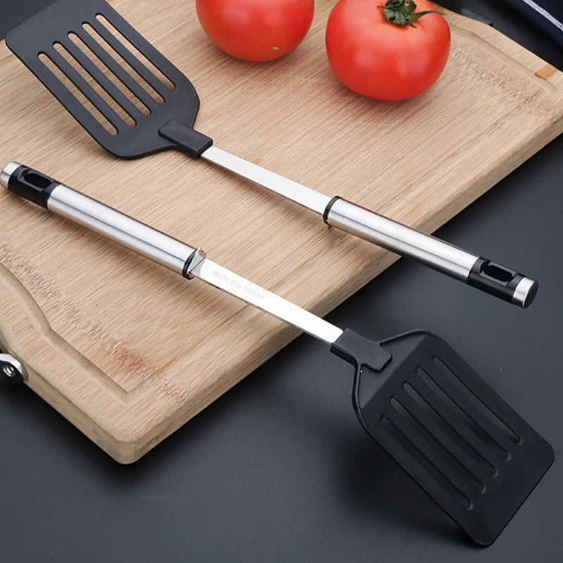 Stainless Steel Spatula Kitchen Tools Nylon Handle Spatula Fried Shovel Egg Fish Frying Pan Scoop Spatula Cooking Utensils
