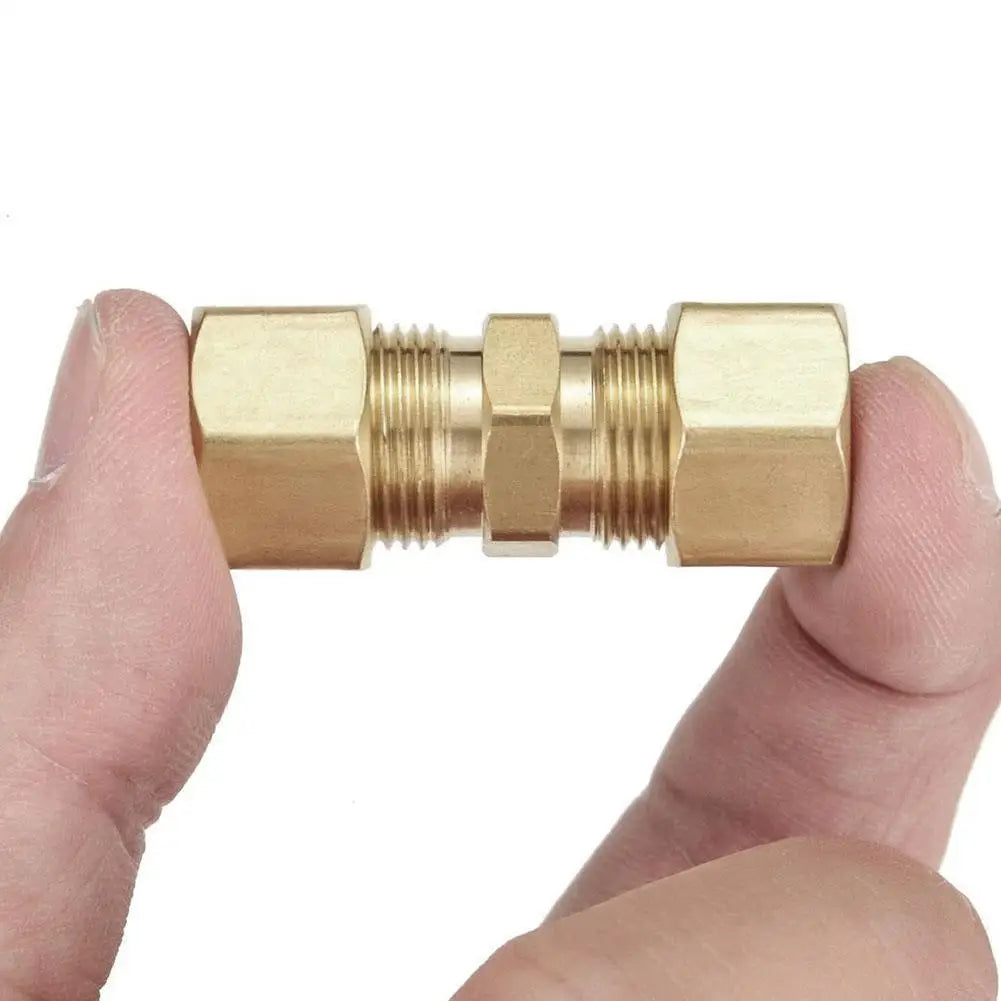 Brass Compression Fitting Straight Union Connector For 3/16" Tube Auto Brake Hose Car Brake Line Fittings Auto Replacement Part