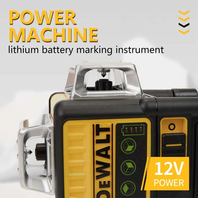Dewalt DW089LG 3 Sides*360 Degree Vertical Lines Laser Level Meter Outdoor 12V Lithium Battery Horizontal Green Light Level