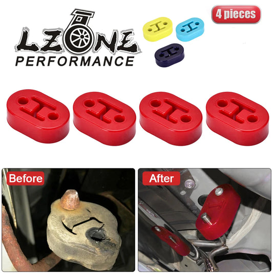 LZONE - 4pcs/Lot Universal Polyurethane Exhaust/Muffler Short Hangers Muffler Hangers Red or Blue JR8952