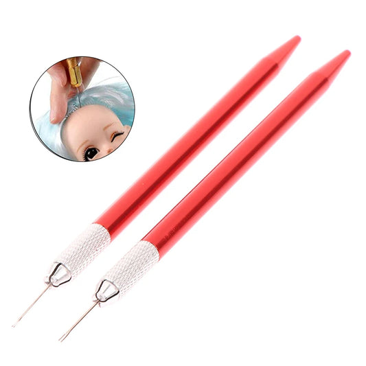 Doll Hair Reroot Needle Kit Repaint Dolls Head Reborn Hair Rooting Tools Wig Making Supplies Accessories Set 2 Sizes