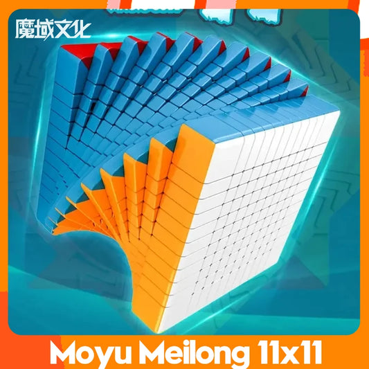 MoYu MFJS MeiLong 11 11x11Magic Speed Cube Stickerless Professional Fidget Toys Meilong 11x11 Cubo Magico Puzzle