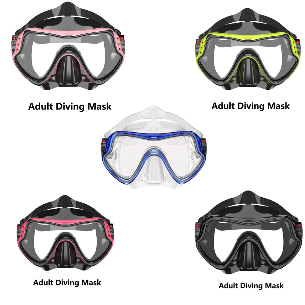 Snorkeling Mask Professional Diving Masks Set Swimming Goggles Scuba Snorkel Silicone Dive Glasses Swim Earplugs Training