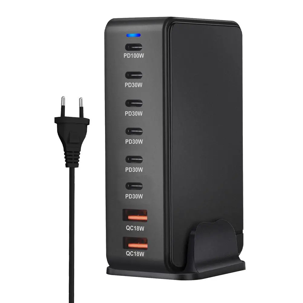 US/UK Style 286W Charger New 286W GaN Desktop PD Adapter Function PD Phone Portable 6C2A Power Bank Multi-mobile Charger Y3Z0