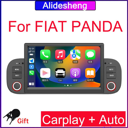 For FIAT Panda 2013-2020 Android Car Radio multimedia Player GPS Navigation Carplay Auto 1din DVD Stereo