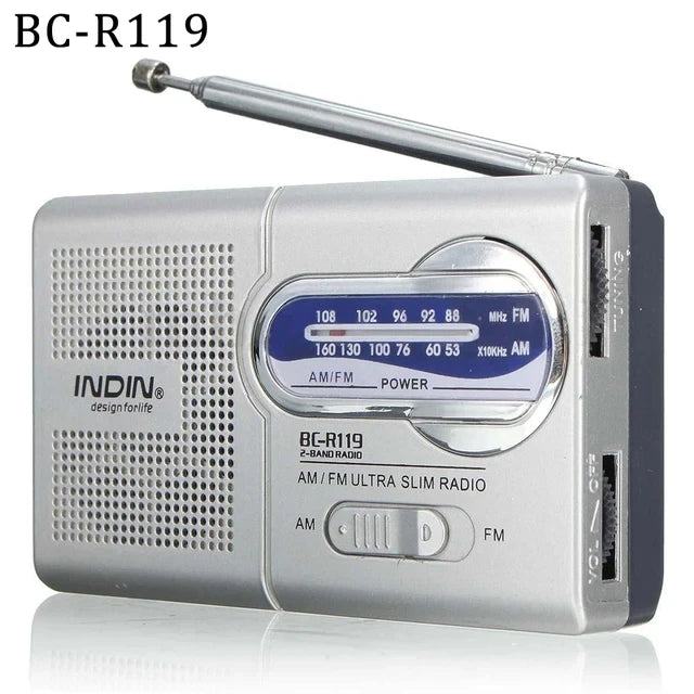 BC-R119 Radio AM FM Battery Operated Portable Radio Best Reception Longest Lasting For Emergency Hurricane Running Walking Home