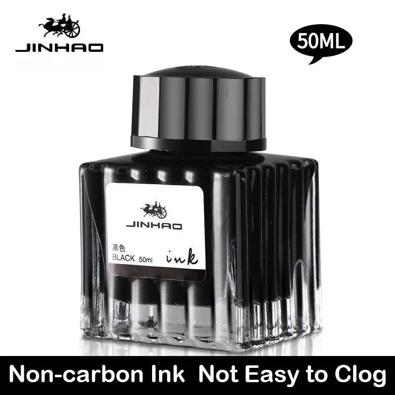 JINHAO 30/50/100ml Fountain Pen Ink Non-carbon Cartridge Refill Glass Bottled Fountain Pen Ink Stationery Office School Supplies