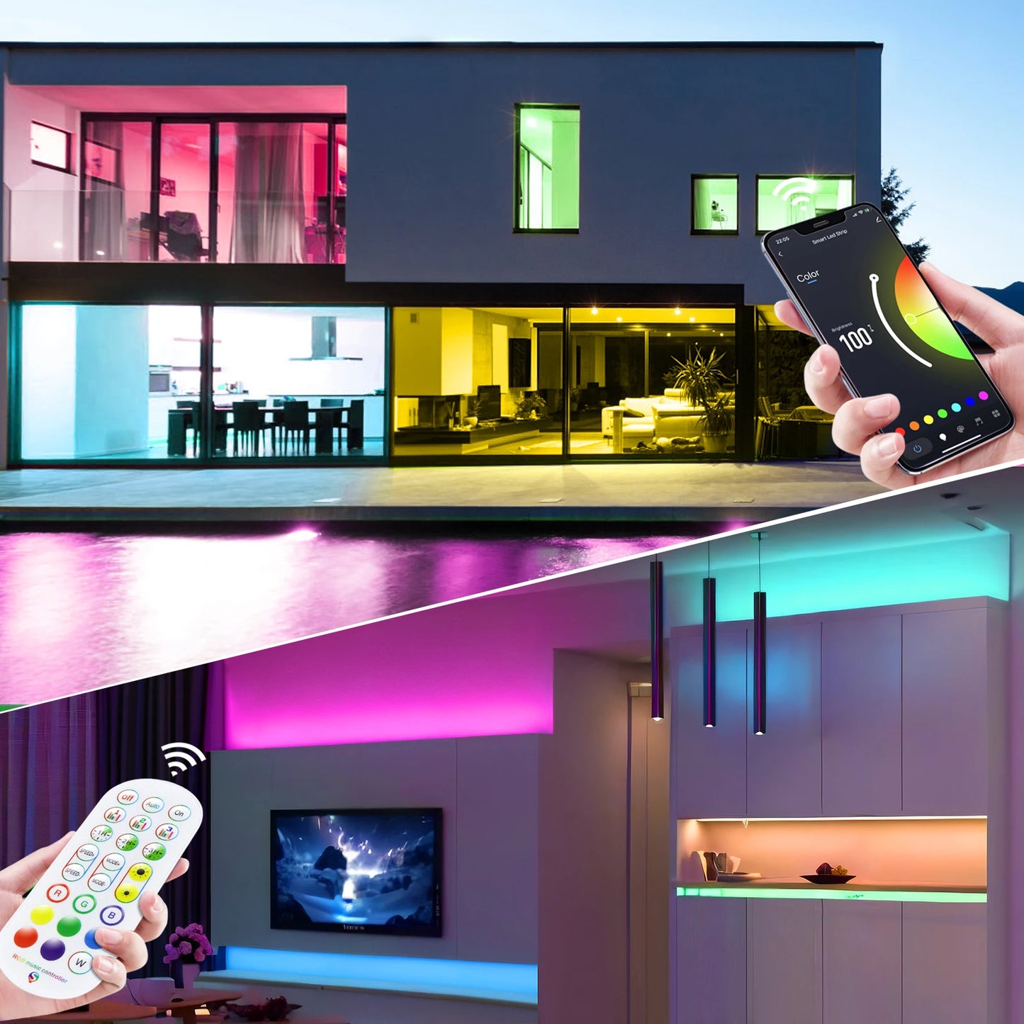 Tuya Smart Life Neon Strip Light DC5V USB RGB Flexible Led Neon Tape Light for Home Party Decor DIY, Work with Alexa Google Home