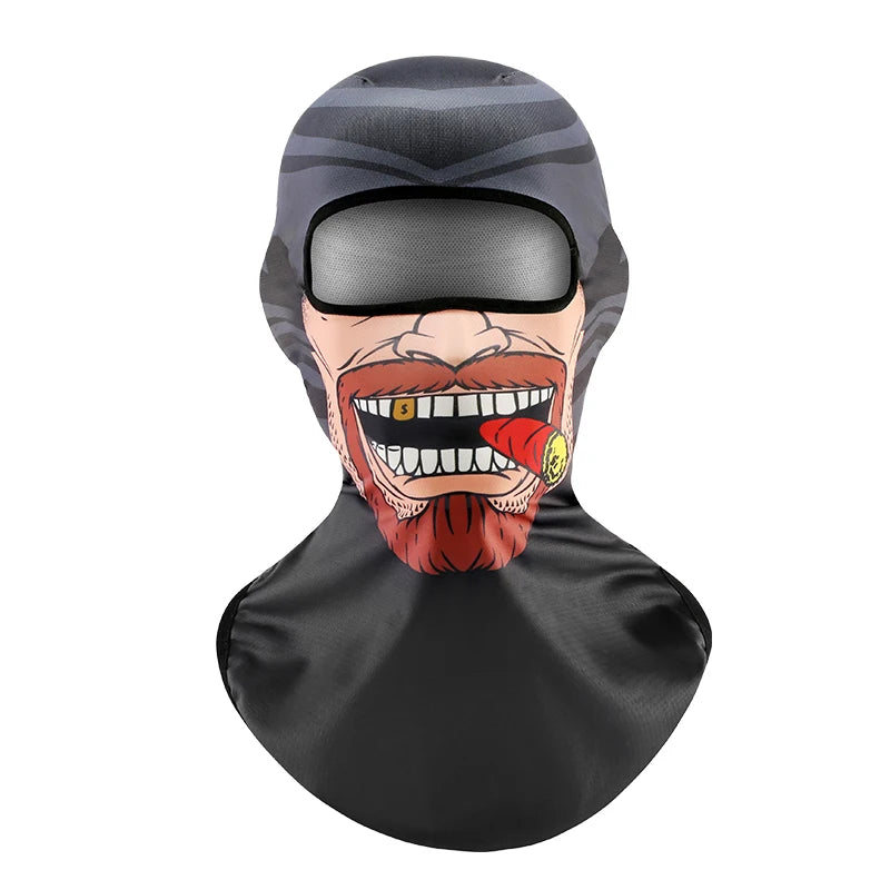 KUPOSS Funny Balacalava Summer Sun Protection Motorcycle Full Face Mask High Elasticity Breathable Quick Drying Headgear