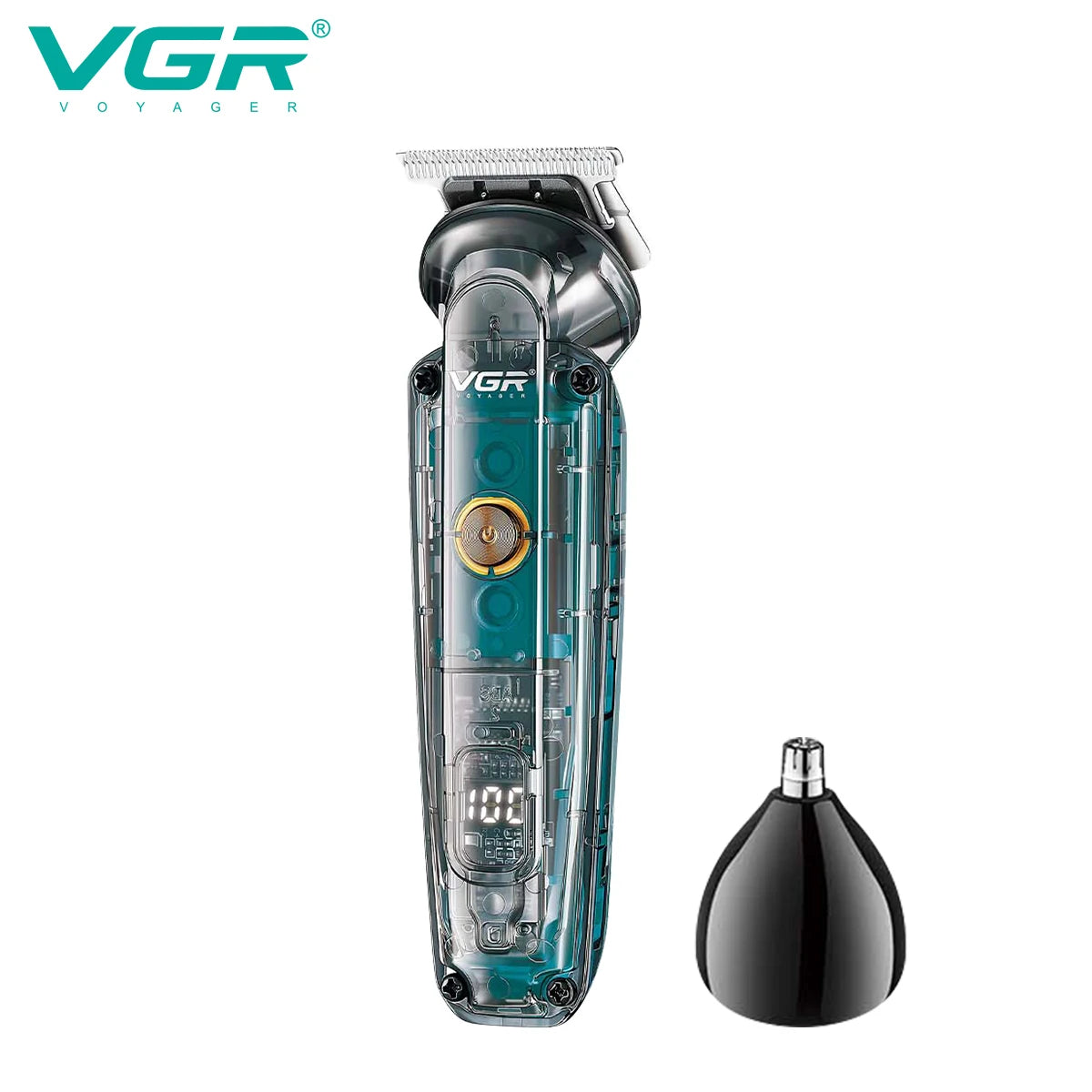 VGR Hair Clipper Professional Trimmer Rechargeable Hair Cutting Machine Cordless Haircut Machine IPX6 Hair Clippers Men V-949