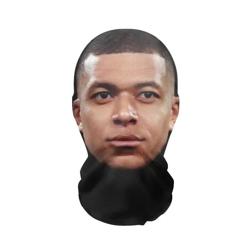 Creative 3d Printed Full Face Mask Head Fit Elastic See-through Mask For Men Women Idea For Anti-facial Cosplay Headdress