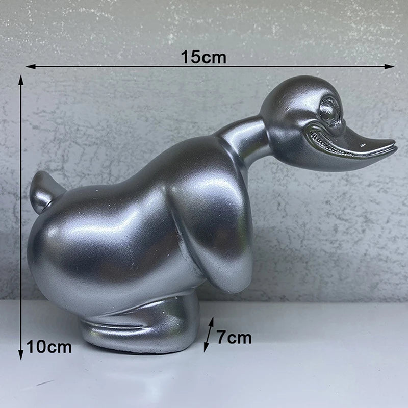 Angry Duck Car Hood Ornament Auto Front Hood Car Sticker Car Dashboard Alloy Strong Duck Decor For Car Decoration Accessories