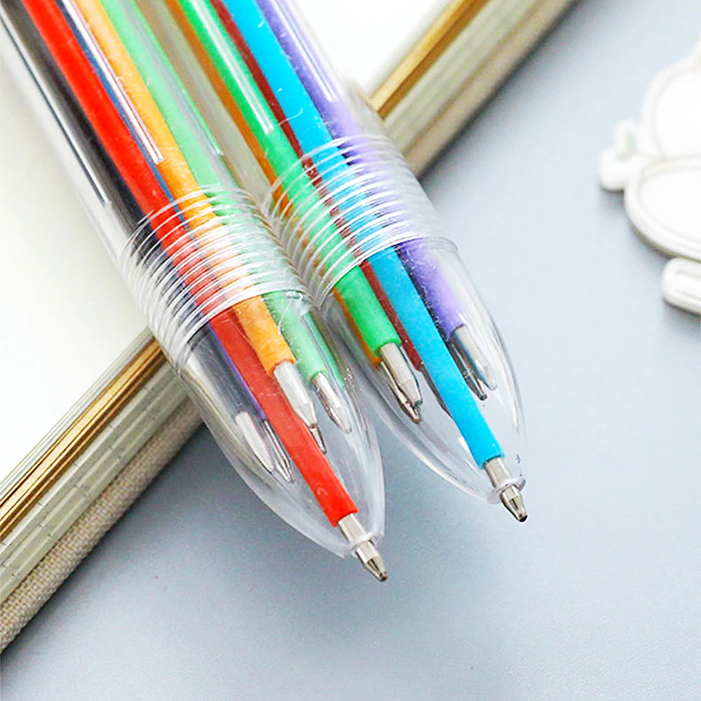 5/10 Pcs Cute Transparent 6 Colors Kids Party Gift Prize Ballpoint Pen Office Stationery Gift Back to School Kindergarten Prize