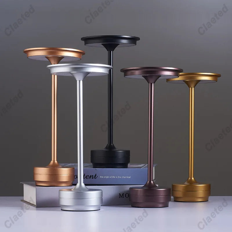 Rechargeable Table Lamp LED Touch Sensor Desktop Night Light Wireless Reading Lamp for Restaurant Hotel Bar Bedroom Decor Light