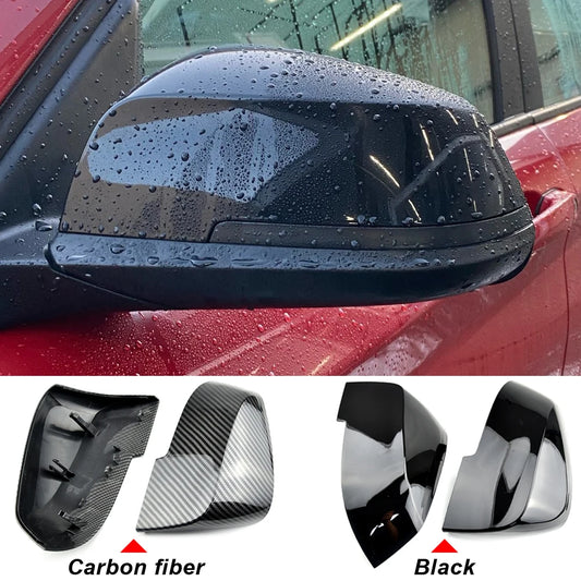 Pair Gloss Black Car Side Rearview Mirror Cover Cap For BMW F20 F21 F22 F30 F32 F36 X1 F87 M3 220i 320i 328i 330i 420i 428i 435i