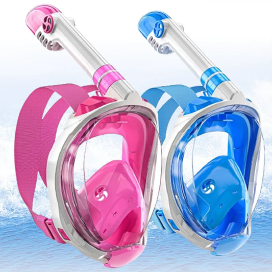 Underwater Scuba Anti Fog Full Face Diving Mask Snorkeling Respiratory Masks Safe Waterproof Swimming Equipment for Adult Kids