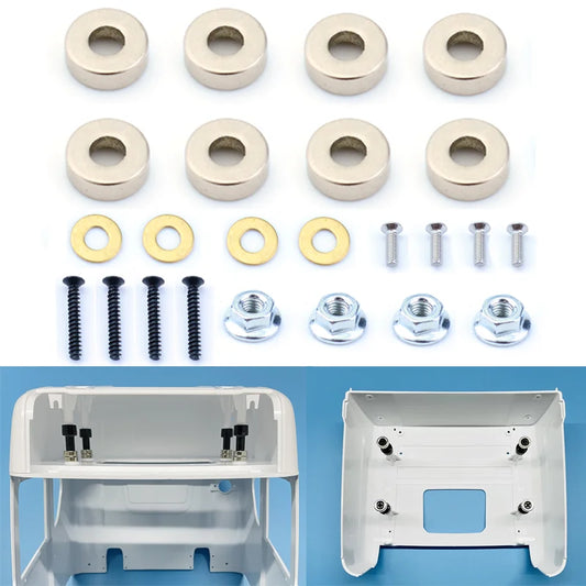 8pcs High Roof Magnetic Attraction Modification Kit for 1/14 Tamiya RC Truck SCANIA 770S R730 Volvo FH16XL 750 BENZ 3363 Car