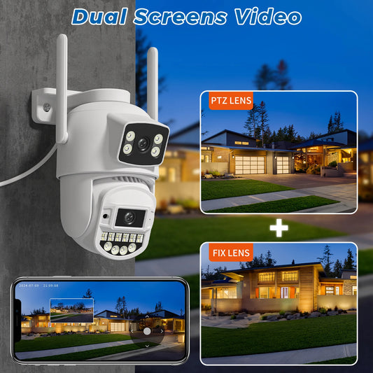 5GHZ/2.4GHZ Wifi Camera 10MP 5K UHD Outdoor Surveillance Camera Dual Lens 5X Digital Zoom 8MP 4K Night Vision CCTV Security CAM