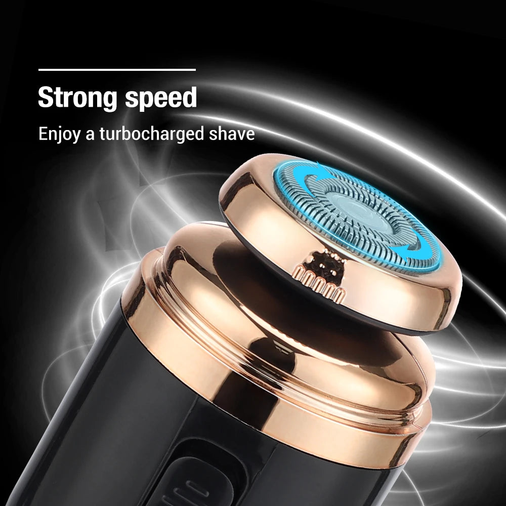 2 IN 1 Mini Portable Electric Travel Shaver Capsule Nose Hair Trimmer Rechargeable Electric Beard Scraper Knife Men's Razor