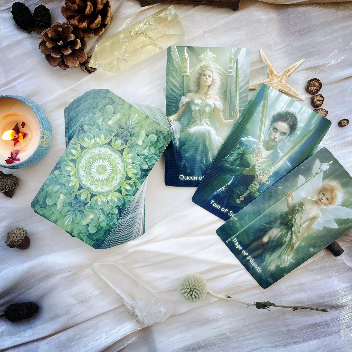 New Beginner 12x7cm Tarot Rider Waite 78 Genuine Professional Forest Spirit Tarot Cards deck with guidebook Spanish Russian PDF