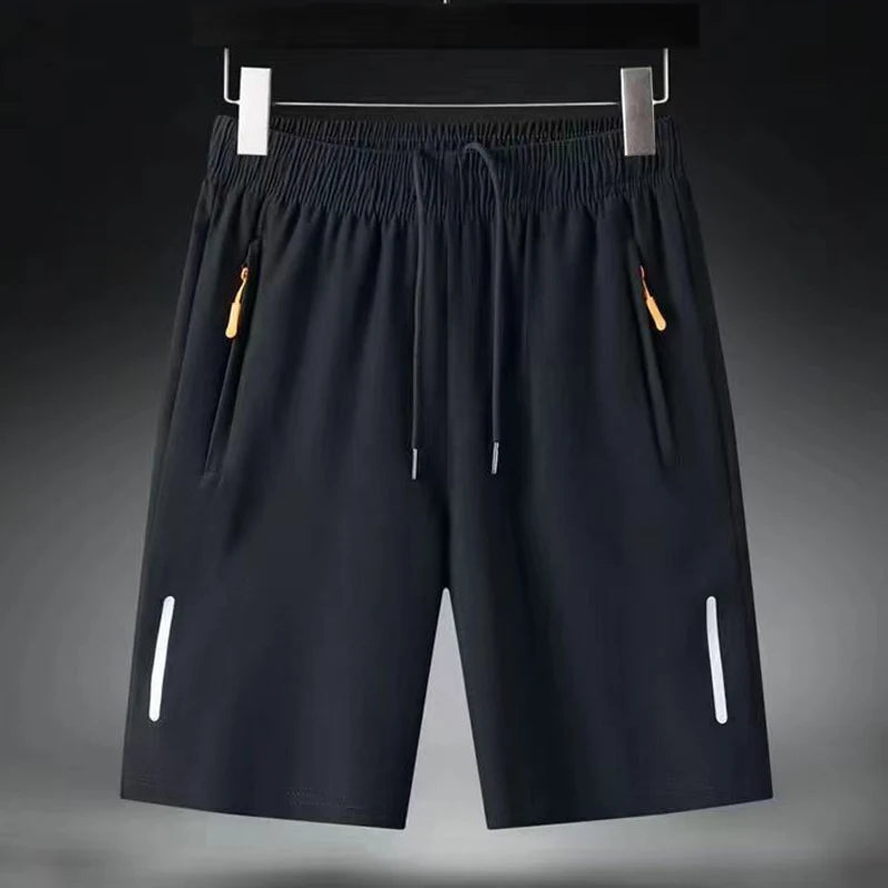 Summer Loose Sports Shorts Board Shorts Outdoor Running Jogging Gym Fitness Casual Short Pants Men Quick Dry Bottom Black M-4XL