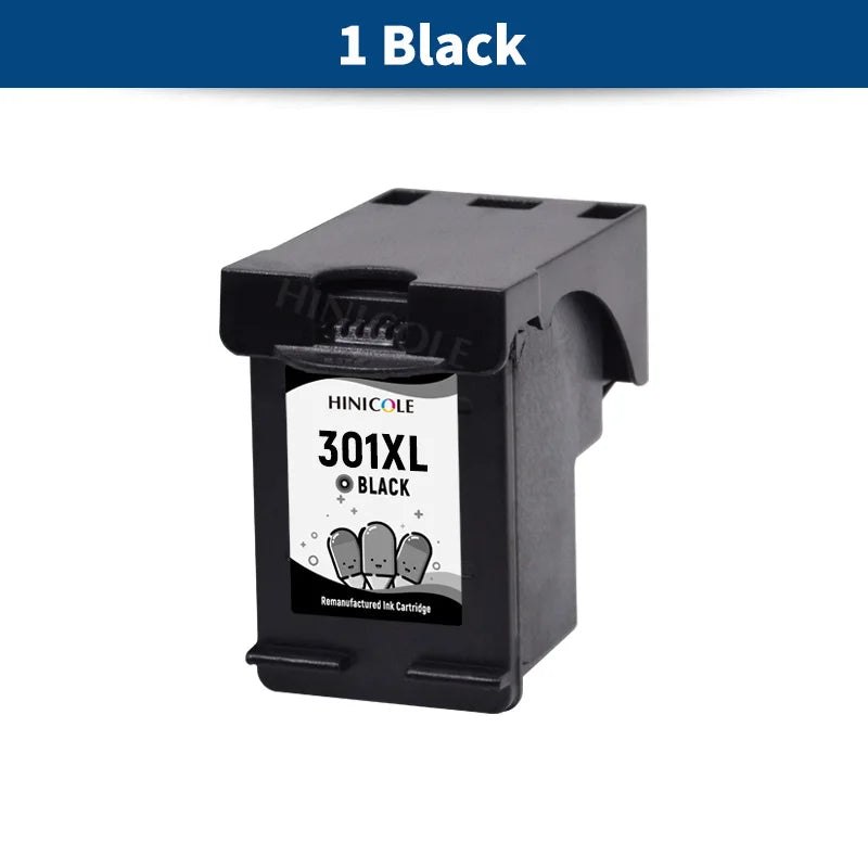 HINICOLE 2Pack 301XL Ink Cartridge Replacement For HP 301 XL For HP Deskjet 3051a 3052a 3054a 3055a 3056a 3057a 3059a 3510 3511