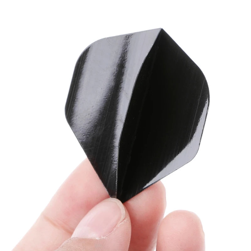 30Pcs PET Dart Flights High Quality Simple Pure Black Darts Accessories Replaceable Dart Wing