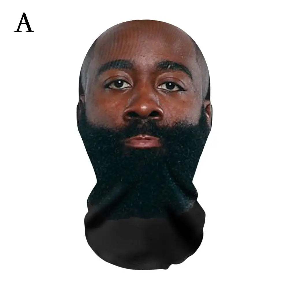 American Basketball League Star,3D Printed Mask, Polyester Material, Suitable For Sports Funny Costume Cosplay Adult Breathable