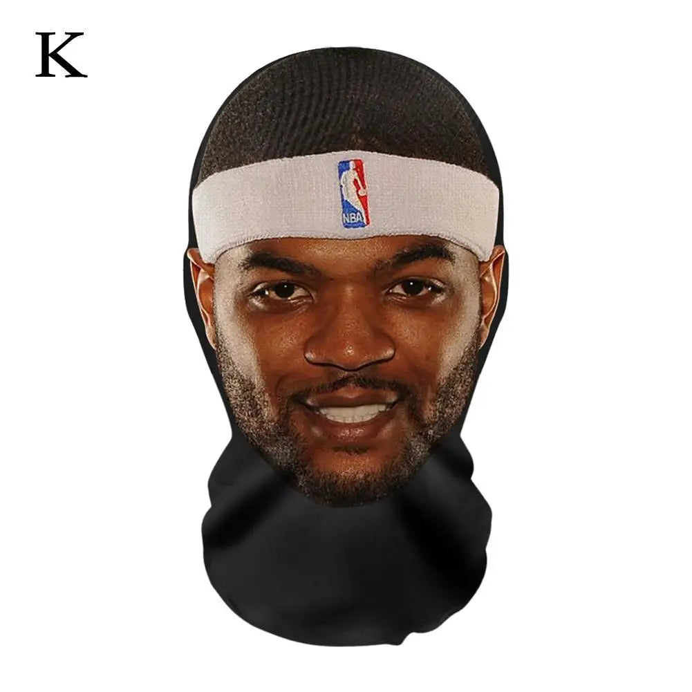 American Basketball League Star,3D Printed Mask, Polyester Material, Suitable For Sports Funny Costume Cosplay Adult Breathable
