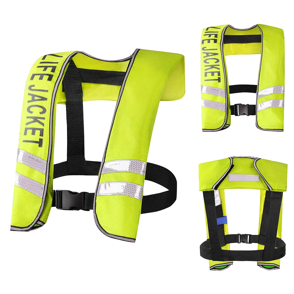 Automatic Inflatable Adults Life Jacket Adult Life Vest Safety Float Suit for Kayaking Fishing Surfing Canoeing Survival Jacket