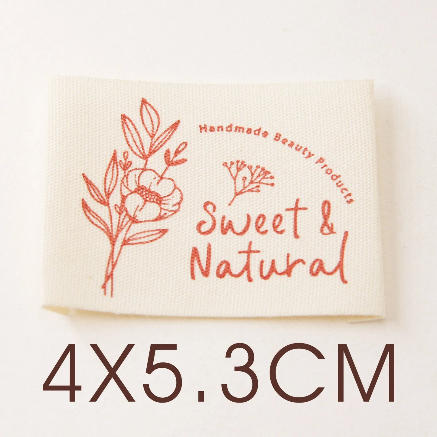 Cotton handmade cloth European style retro burgundy flower English bird label accessories sewing DIY horizontal logo