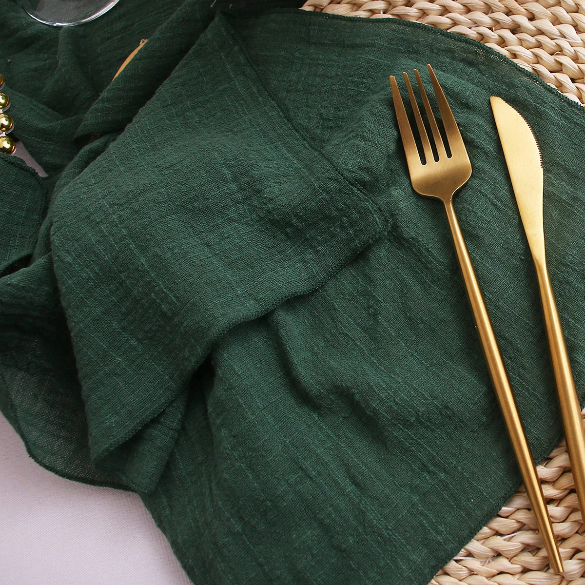 Set of6 Cotton Cloth Napkins Gauze 30x30cm Fabric for Wedding Decor Everyday Use Dinner Tea Towel Table Village Christmas Napkin