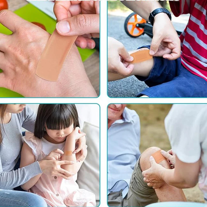 Rhino Rescue Variety Bandages Pack Assorted Sizes Fingertip Bandages Waterproof Bandages Breathable Adhesive Bandages Bulk