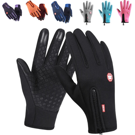 Autumn Winter Warm Cycling Gloves Thermal Outdoor Sport Running Bicycle Ski Gloves for Camping Hiking Motorcycle Gloves Men