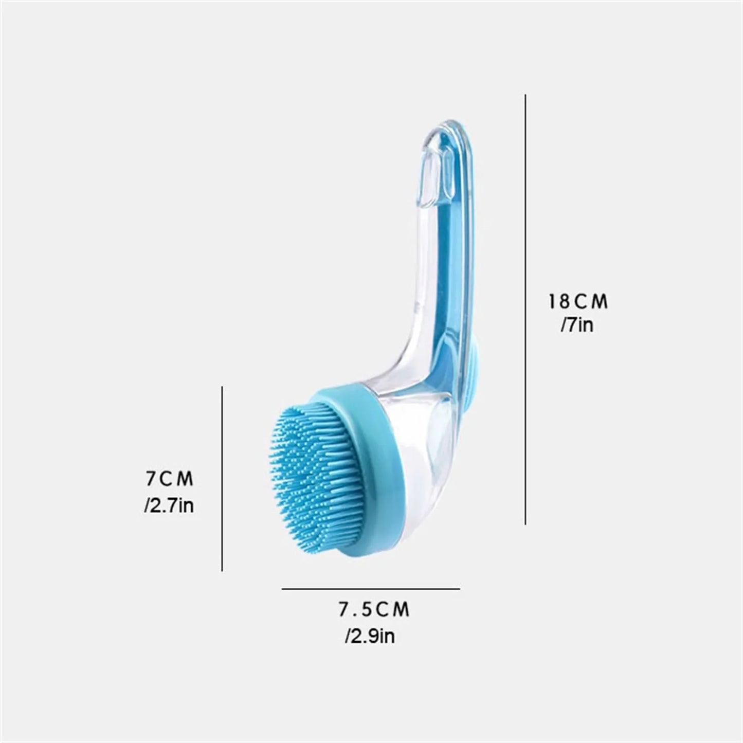 Pet Bathing Brush Soft Silicone Massager Shower Bathing Brush Long Handle Clean Tools Comb Dog Cat Cleaning Grooming Supplies