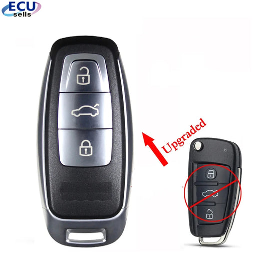 Ecusells Upgraded Modified Keyless Remote Key Shell Case For Audi A3 A4 A6 A8 Q2 Q3 Q5 Q7 R3 RS3 RS5 TT for START ENGINE SYSTEM