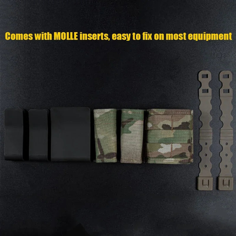 Outdoor Sport Pouch 5.56+9MM MOLLE Hunting Bag with KYWI Wedge Insert Hunting Accessories