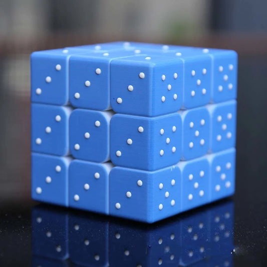 3X3 Blind Magic Cube Blue Stickerless Speed Educational Puzzle 3x3x3 Profissional Cubo Magico