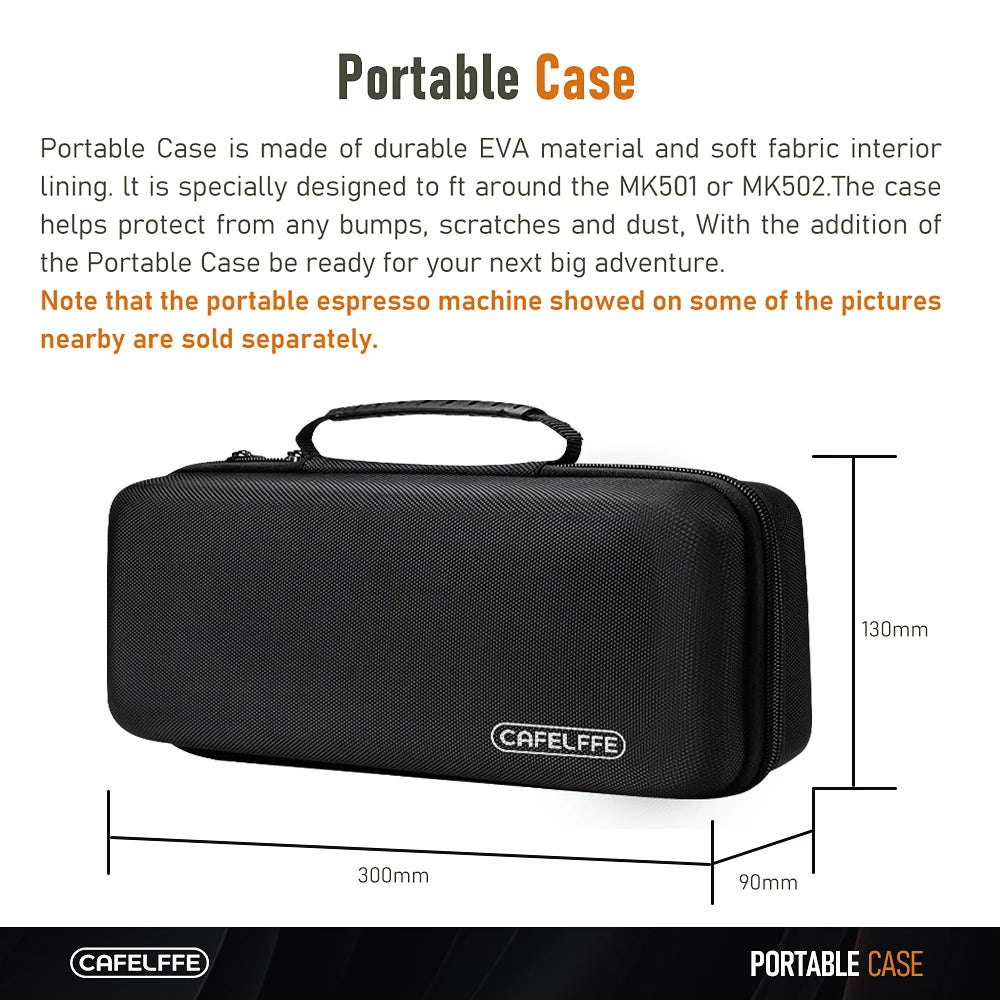Cafelffe Portable Travel Bag Portable Coffee Machine Outdoor Combination Gift Giving Camping hiking EVA case with MK501 MK502